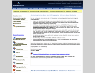 newsletter-software-php-script.superwebmailer.de screenshot