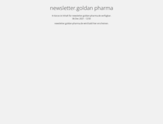 newsletter.goldan-pharma.de screenshot