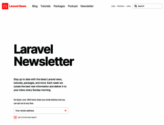 newsletter.laravel-news.com screenshot