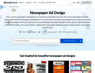 newspaperad.designcrowd.com screenshot