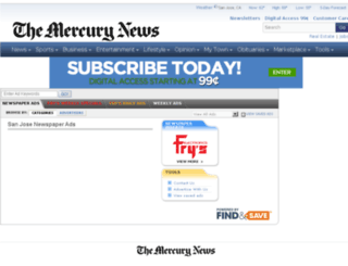 newspaperads.mercurynews.com screenshot