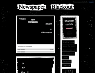 newspaperblackout.com screenshot