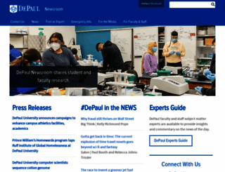 newsroom.depaul.edu screenshot