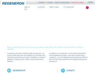 newsroom.regeneron.com screenshot