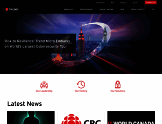 newsroom.trendmicro.ca screenshot