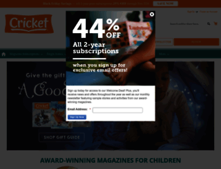 newsstand.cricketmag.com screenshot