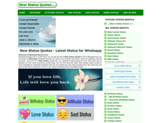 newstatusquotes.com screenshot