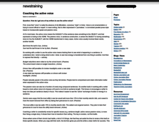 newstraining.wordpress.com screenshot