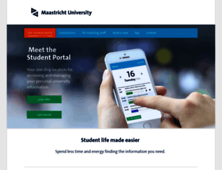 newstudentportal.maastrichtuniversity.nl screenshot