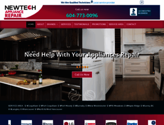 newtechappliances.ca screenshot