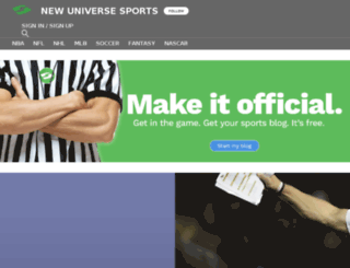 newuniversesports.sportsblog.com screenshot