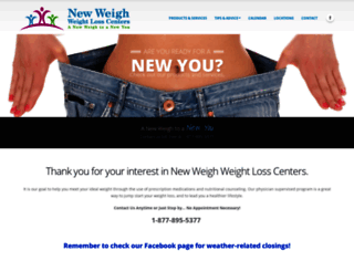 newweighweightlosscenters.com screenshot