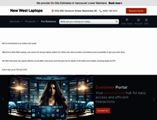 newwestlaptops.com screenshot