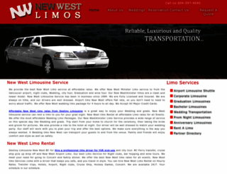 newwestlimo.ca screenshot