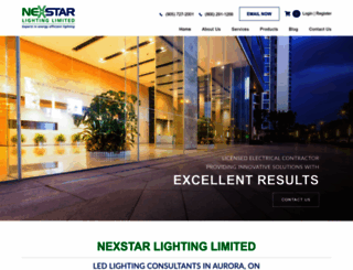 nexstarlighting.com screenshot