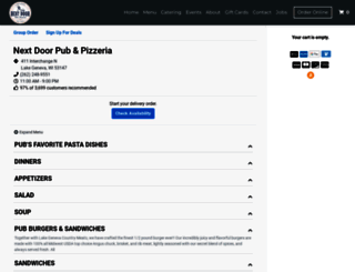 nextdoorpubpizza.com screenshot