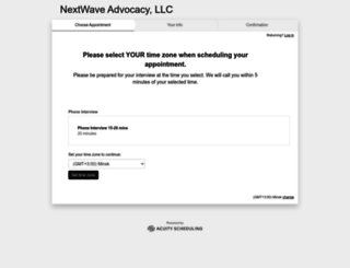 nextwaveadvocacy.acuityscheduling.com screenshot