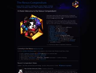 nexuscompendium.com screenshot