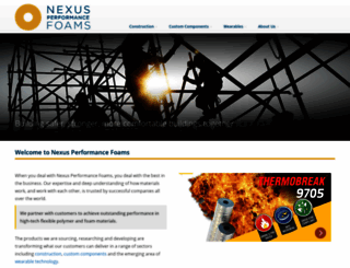 nexusfoams.com screenshot