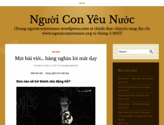 nguoiconyeunuoc.wordpress.com screenshot