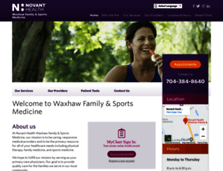 nhwaxhawfamilyandsportsmedicine.org screenshot
