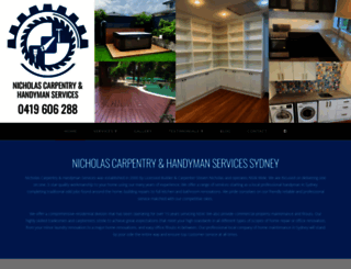 nicholascarpentry.com.au screenshot