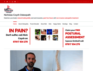 nicholascoysh-osteopath.co.uk screenshot