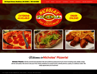 nicholaspizzeria.com screenshot