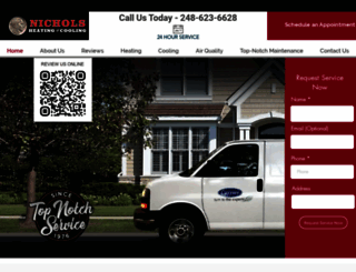 nicholsheating.com screenshot