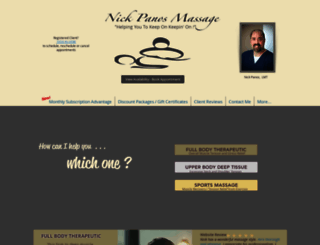 nickpanosmassage.com screenshot