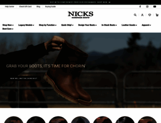 nicksboots.com screenshot