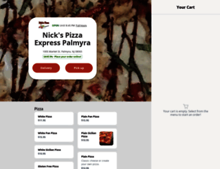 nickspizzaexpress.com screenshot