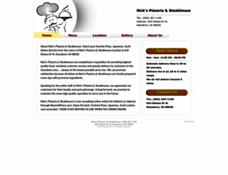 nickspizzasteakhouse.com screenshot