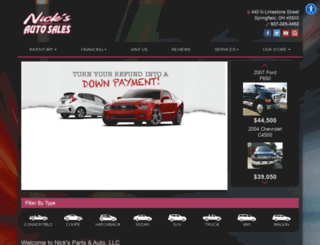 nicksusedcars.com screenshot