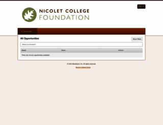 nicoletcollege.academicworks.com screenshot
