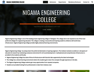 nigamacollege.com screenshot