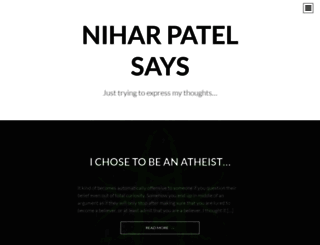 niharpatel.wordpress.com screenshot