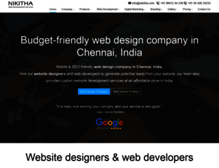 nikitha.com screenshot