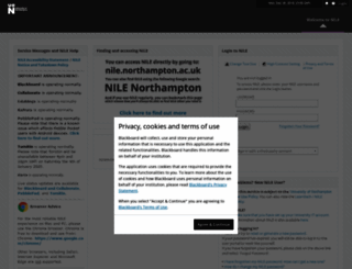 nile.northampton.ac.uk screenshot