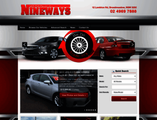 ninewayswholesalecars.com.au screenshot