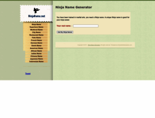 ninjaname.net screenshot