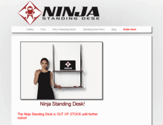 ninjastandingdesk.com screenshot