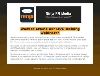 ninjawebinars.com screenshot