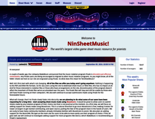 ninsheetmusic.org screenshot