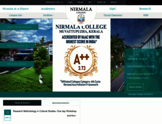 nirmalacollege.ac.in screenshot