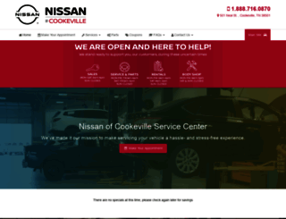 nissanofcookevilleservice.com screenshot