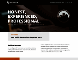 njconstruction.co.nz screenshot