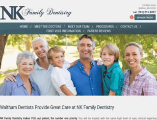 nkfamilydentistry.com screenshot