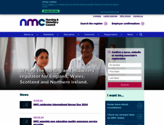 nmc.org.uk screenshot