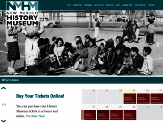 nmhistorymuseum.org screenshot